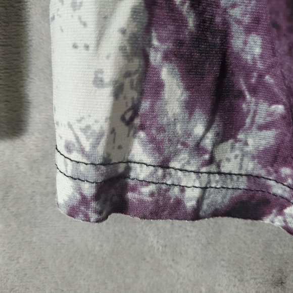 Simply Vera Multi-colored Long Sleeved Draped Top Purple and Black Size M - Picture 3 of 12